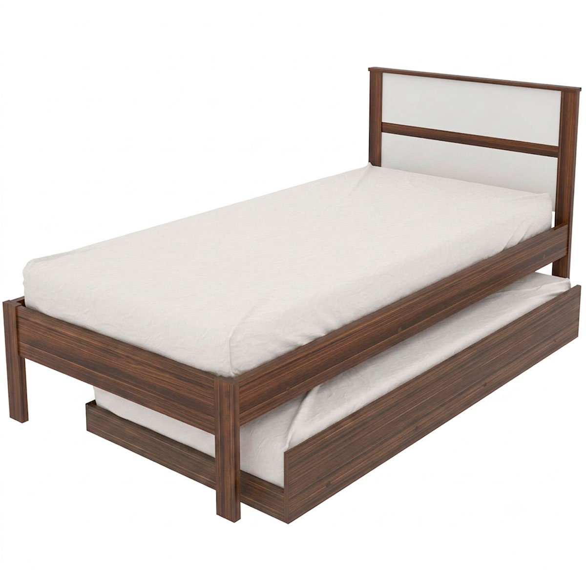 cama com auxiliar cm8004 cm8008 nogal branco