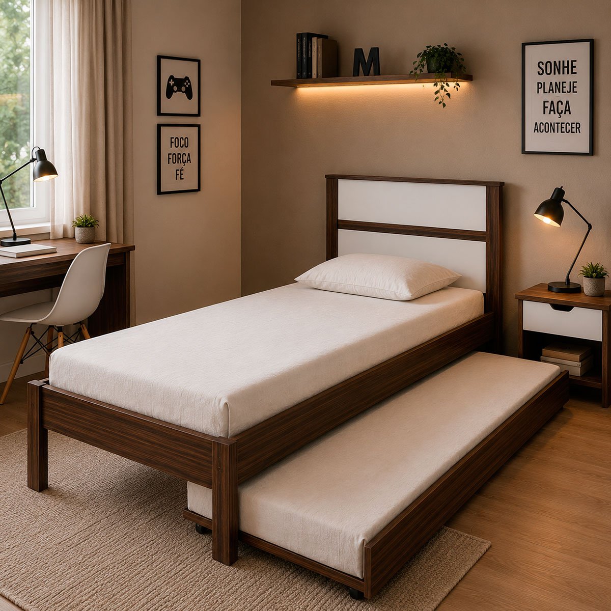 cama com auxiliar cm8004 cm8008 nogal branco1