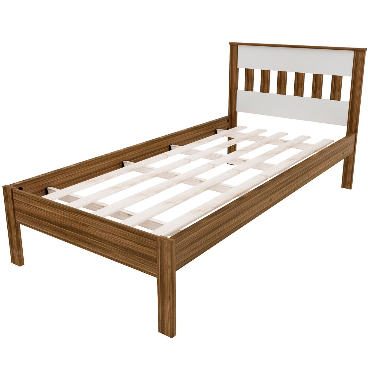 cama cm8006 nogal branco