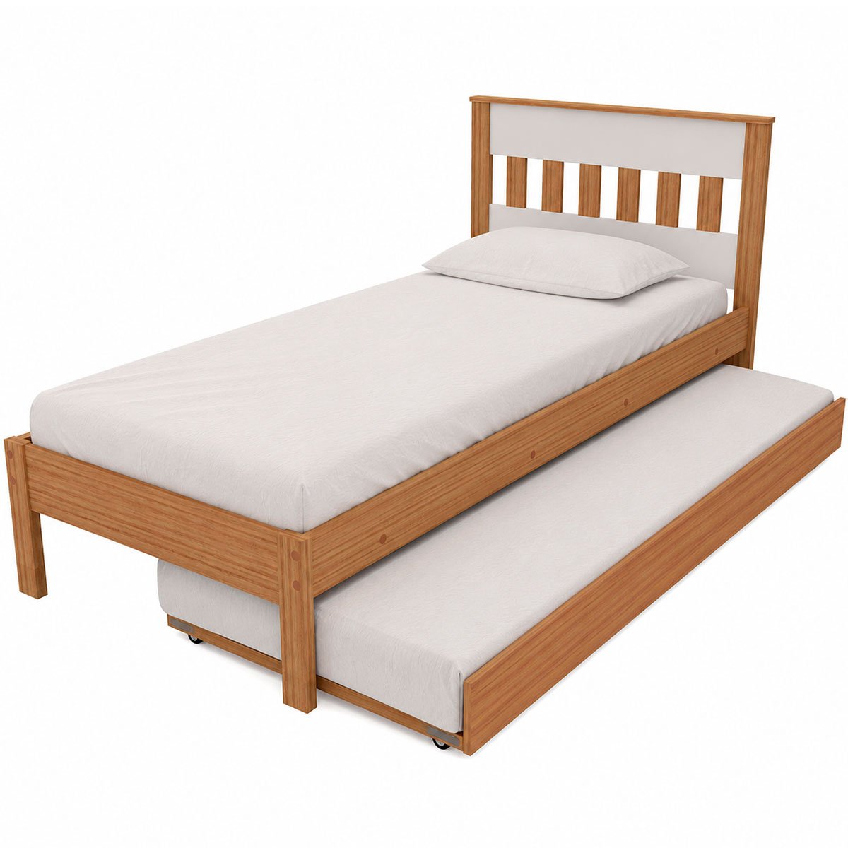 cama com auxiliar cm8006 cm8008 amendoa branco