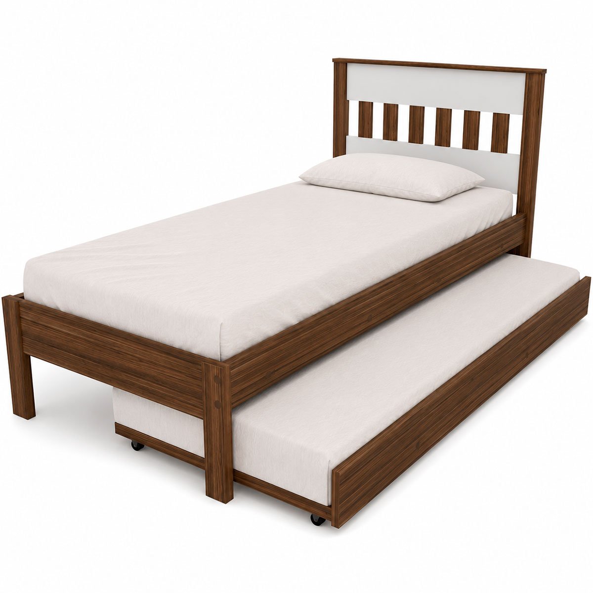 cama com auxiliar cm8006 cm8008 nogal branco