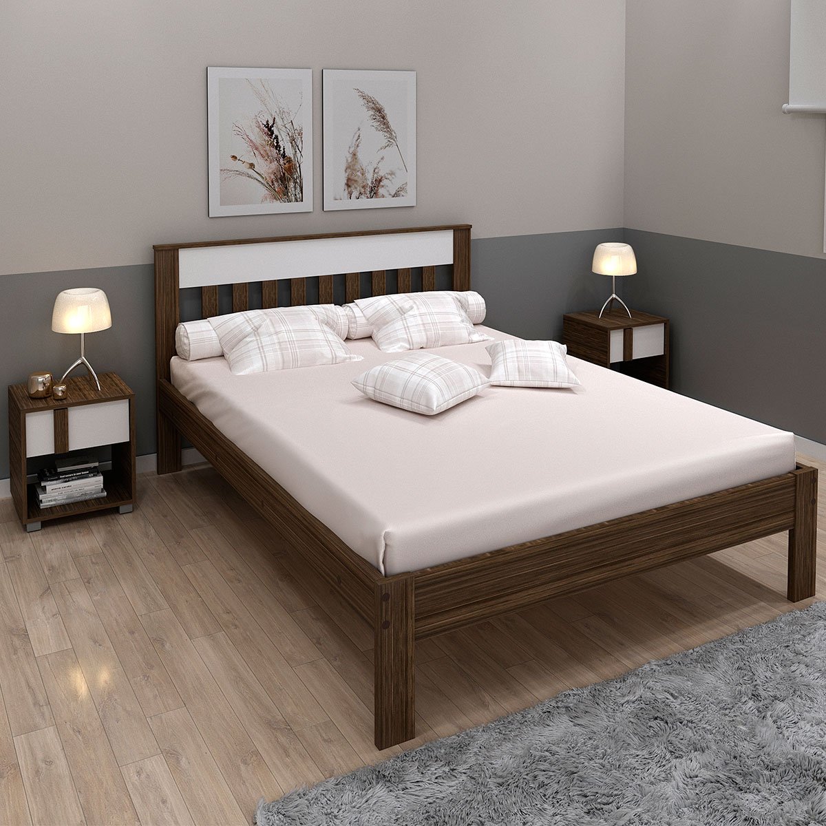 cama de casal cm8007 nogal branco5